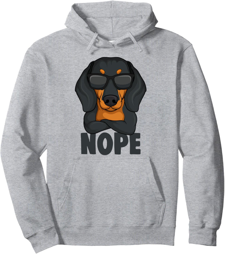 Dackel Dachshund Teckel Nope Frauchen Herrchen Kinder Frauen Pullover Hoodie
