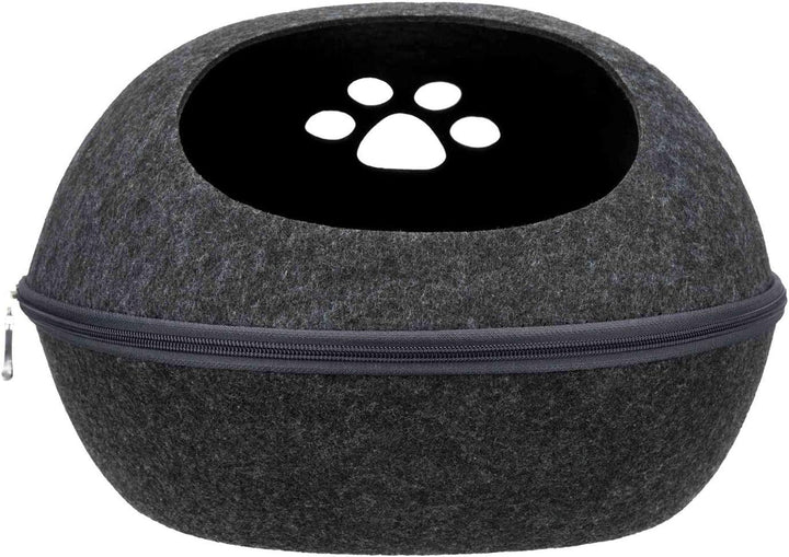 Trixie 36319 Kuschelhöhle Liva, Filz, 40 × 24 × 47 cm, anthrazit, schwarz
