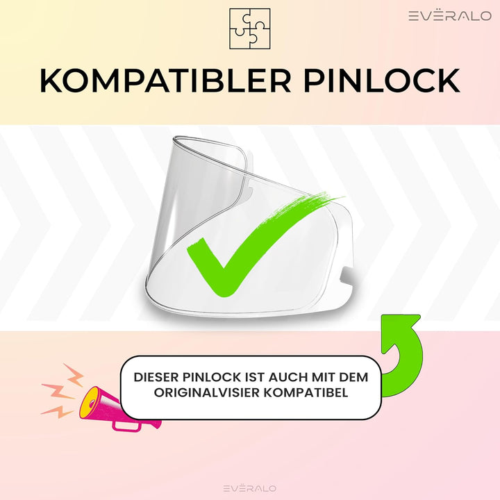 Everalo Kompatibel mit Hjc Rpha 70 Pinlock - Rpha 11 - Hj26 - Anti-Beschlag-Helmvisierlinse DKS161 K