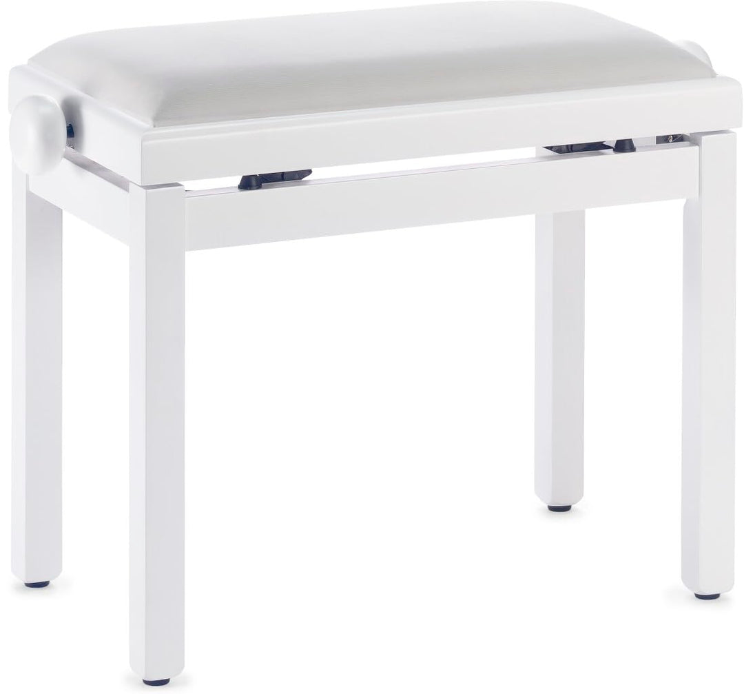 Stagg PB39 WHM VWH Klavierbank - Weiss Matt/Velour Weiss