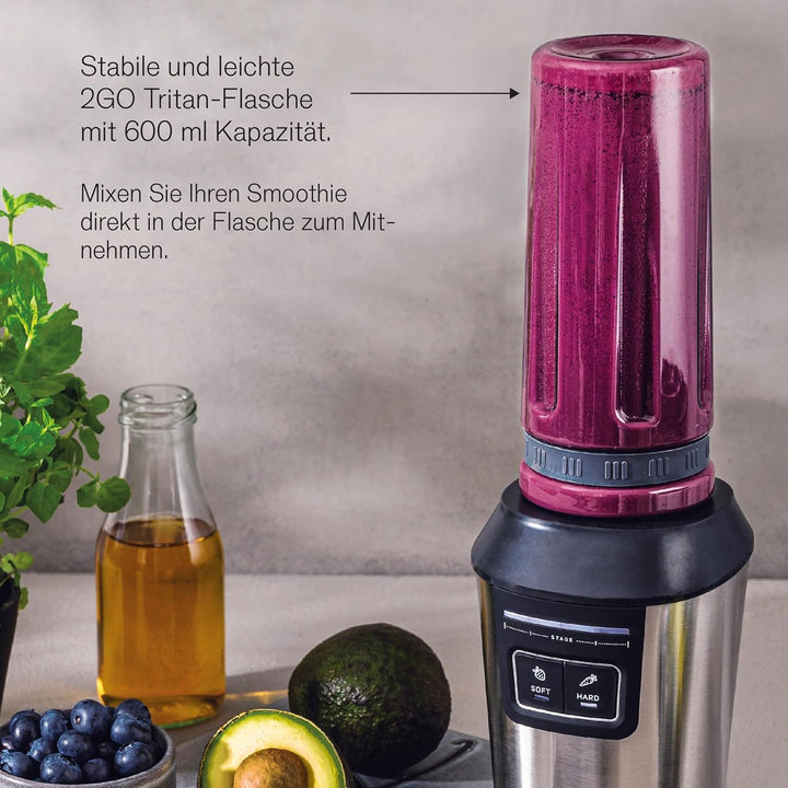 Wilfa Standmixer ACTIVLIFE I Smoothiemaker I BPA-frei I 6-Klingen-Edelstahlmesser I 0,8l Mixbehälter