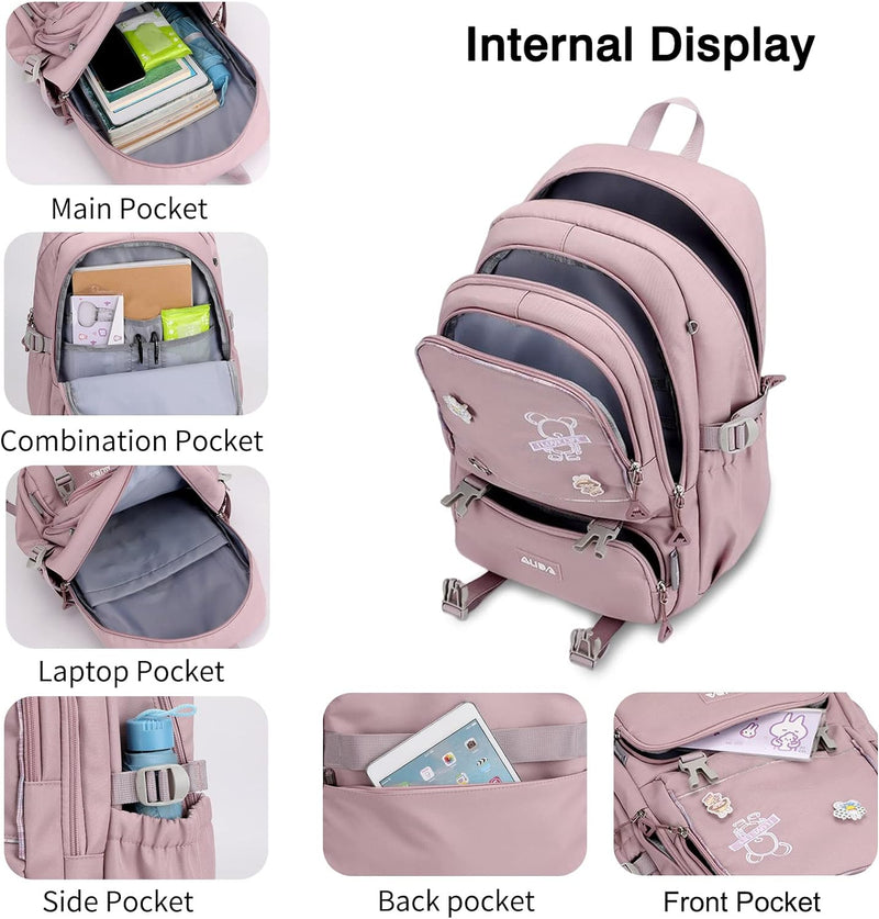 FANDARE Schulrucksack Schulrucksack Kinderrucksack Schultasche Jungen Mädchen Rucksack Schulranzen f