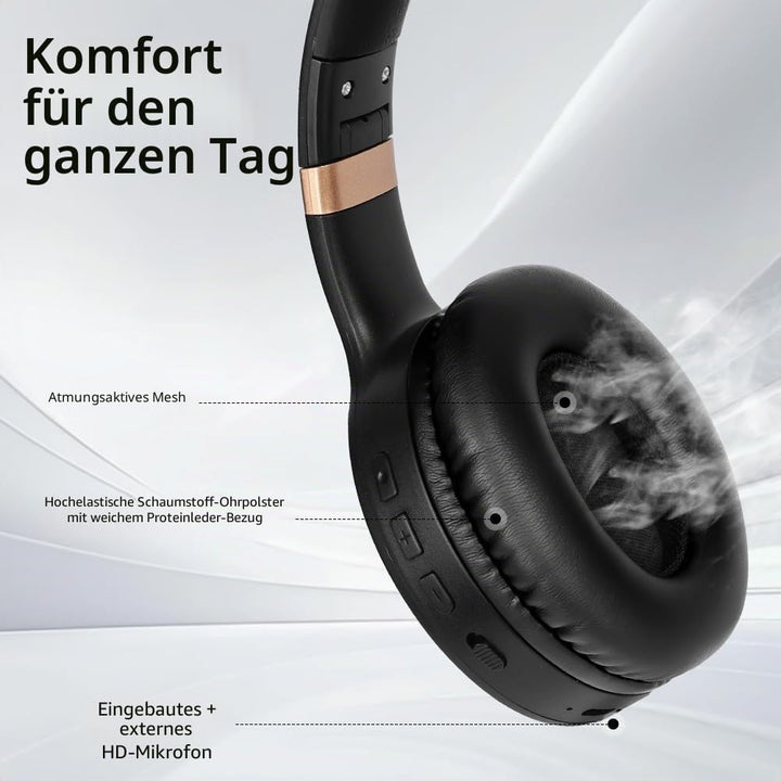 AXFEE ANC kabellose kopfhörer, Over Ear kopfhörer, kabellos Bluetooth mit Active Noise Cancelling 45
