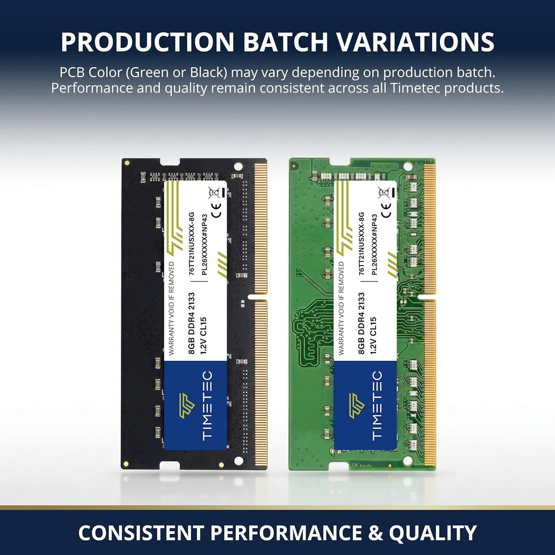 Timetec 16GB KIT (2x8GB) DDR4 2133MHz PC4-17000 Non-ECC Unbuffered 1.2V CL15 1Rx8 Single Rank 260 Pi