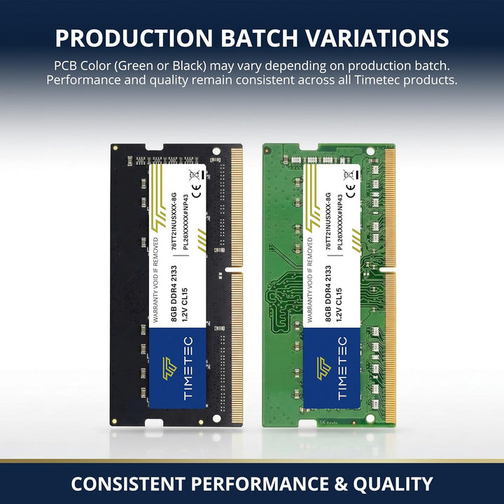 Timetec 16GB KIT (2x8GB) DDR4 2133MHz PC4-17000 Non-ECC Unbuffered 1.2V CL15 1Rx8 Single Rank 260 Pi