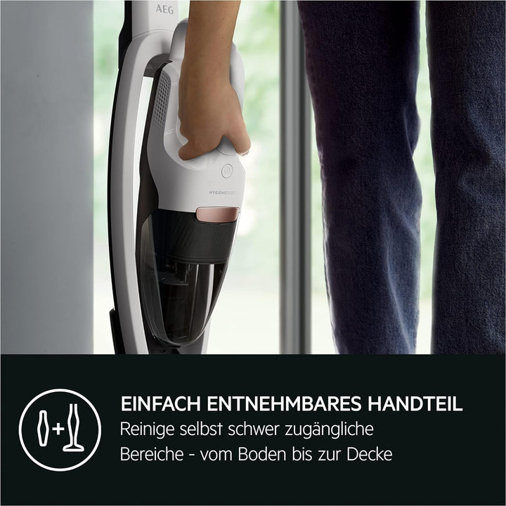 AEG HYGIENIC 5000 AS52HP25SH Akku-Staubsauger / 2in1 / angenehm leise 80 dB(A) / 58 % Recyclingmater