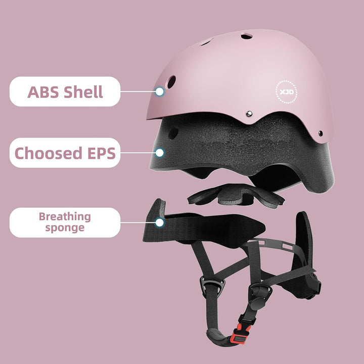 XJD Fahrradhelm für Kinder, Verstellbare Kinderhelm Skaterhelm Kinder Helm für Fahrrad Skateboard Sc