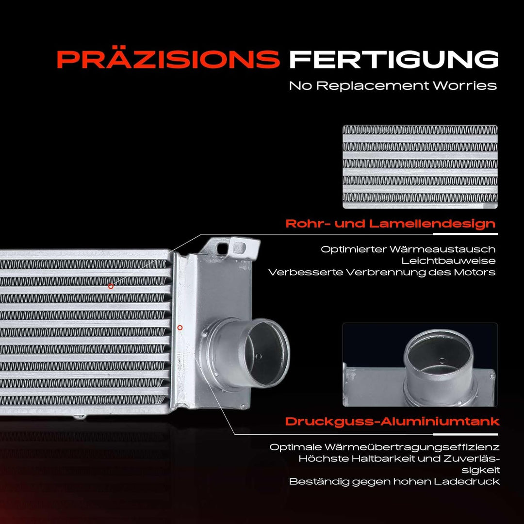 Frankberg Ladeluftkühler Kompatibel mit Docato Bus Kasten Pritsche/Fahrgestell 250 290 2.0L 2.3L Die