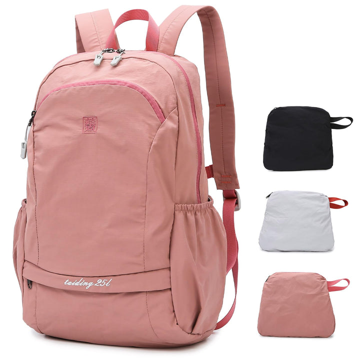 25L Faltbarer Rucksack mit Nasstasche, Rucksack Sport Damen, Wanderrucksack Herren Wasserdicht, Tage