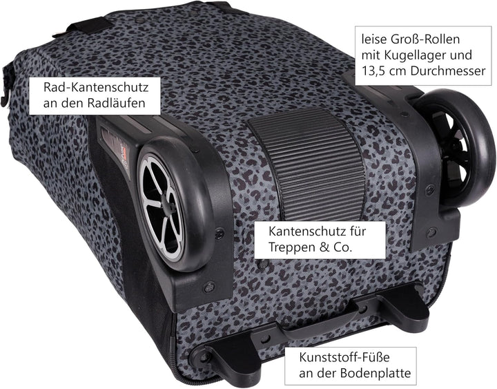 Punta Big Wheel Einkaufstrolley Shopping Trolley 10303 0127 Leopard +t | Grau Einkaufsroller Markt K