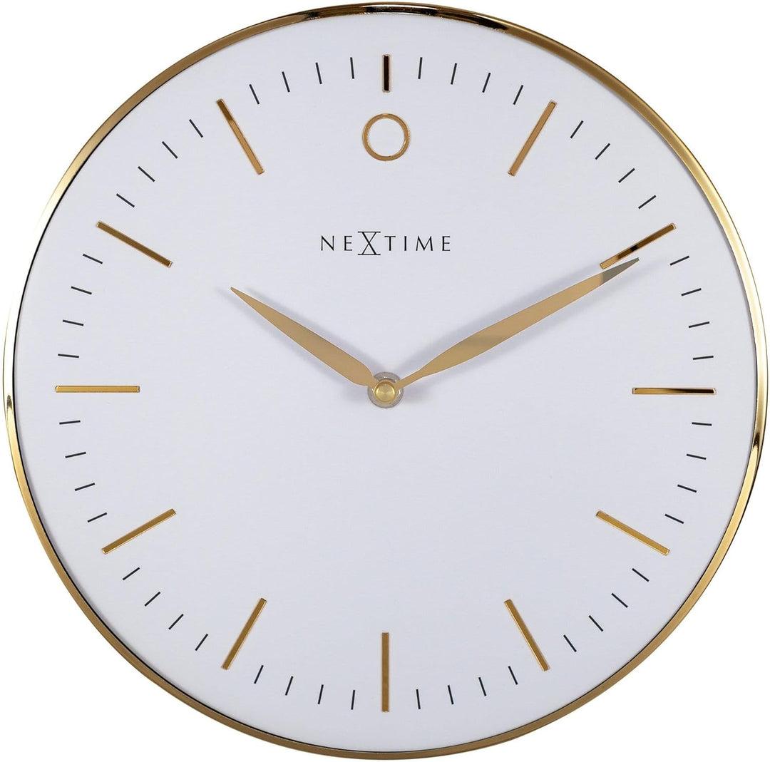 NeXtime Design Wanduhr Silent Weiss 30 cm Glamour Small 3256WI 30cm Weiss, 30cm Weiss