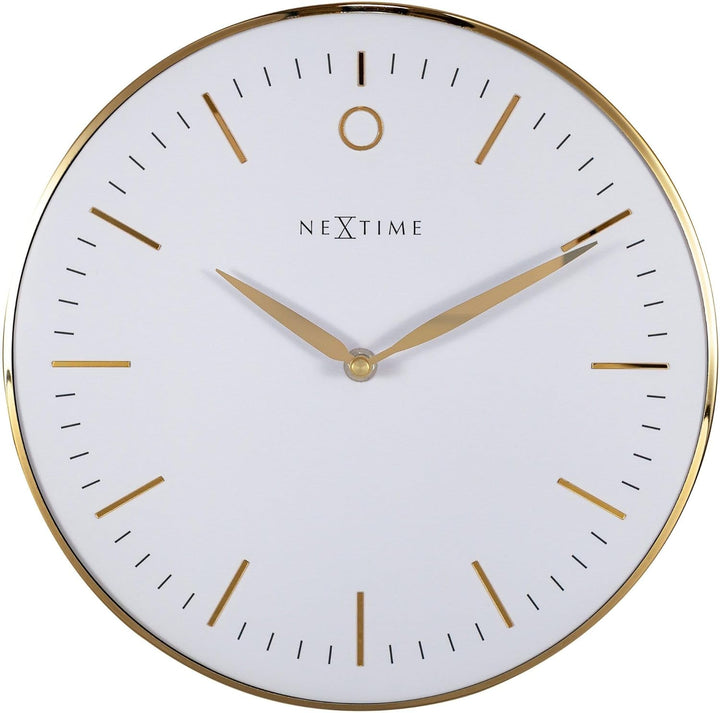 NeXtime Design Wanduhr Silent Weiss 30 cm Glamour Small 3256WI 30cm Weiss, 30cm Weiss