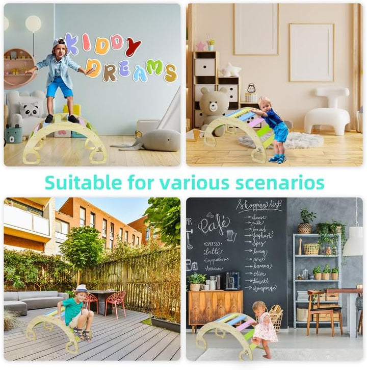 CCLIFE Montessori Kletterbogen nach Pikler Art, Klettergerüst Indoor Holz für Babys Kinder Kleinkind