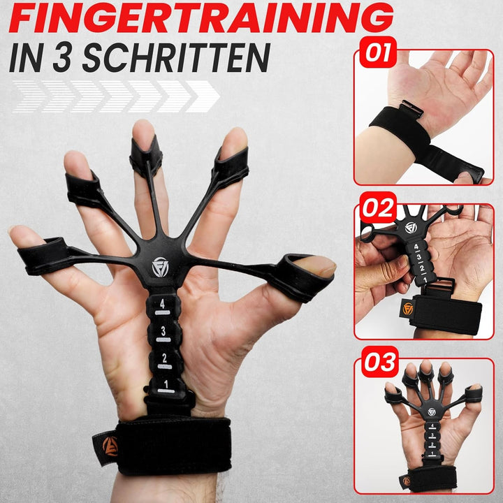 FUNFLEX Handtrainer Fingertrainer, Verstellbares Griffkraft Trainer Set -5-Teilig- Unterarmtrainer,