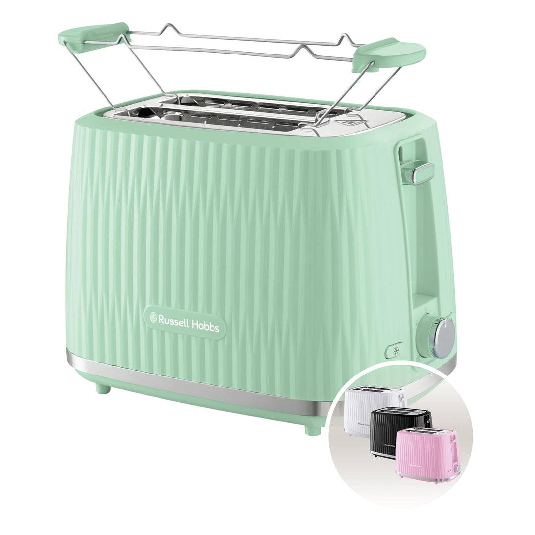 Russell Hobbs Toaster [für 2 Scheiben] Eden (6 Bräunungsstufen, Hebefunktion, Auftau-, Aufwärm- & St