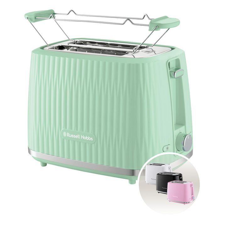 Russell Hobbs Toaster [für 2 Scheiben] Eden (6 Bräunungsstufen, Hebefunktion, Auftau-, Aufwärm- & St