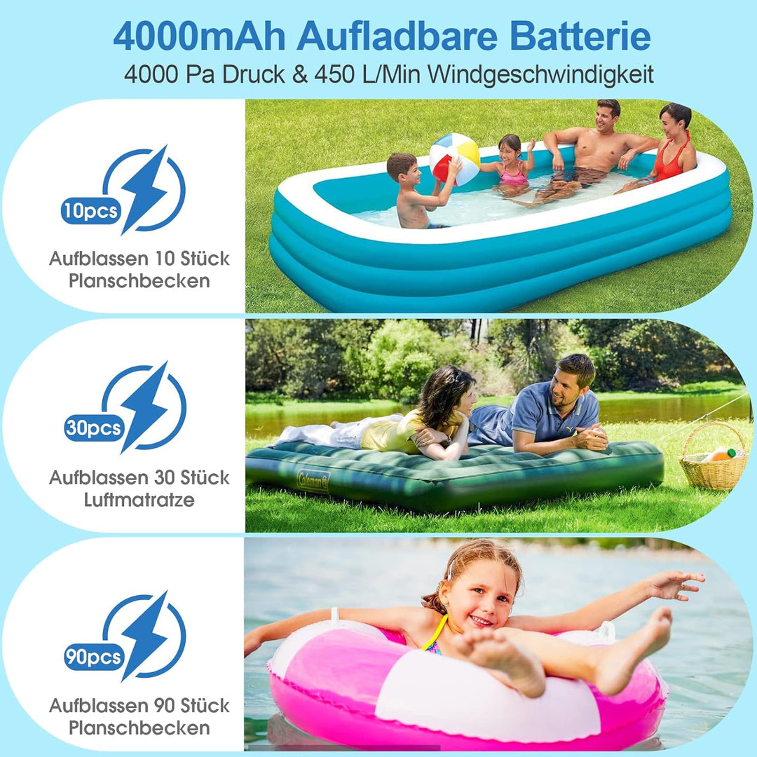 XIAZIR Camping-Isomatten, extra dick, 12,7 cm, aufblasbare Isomatte mit Kissen, integrierte Pumpe, ü