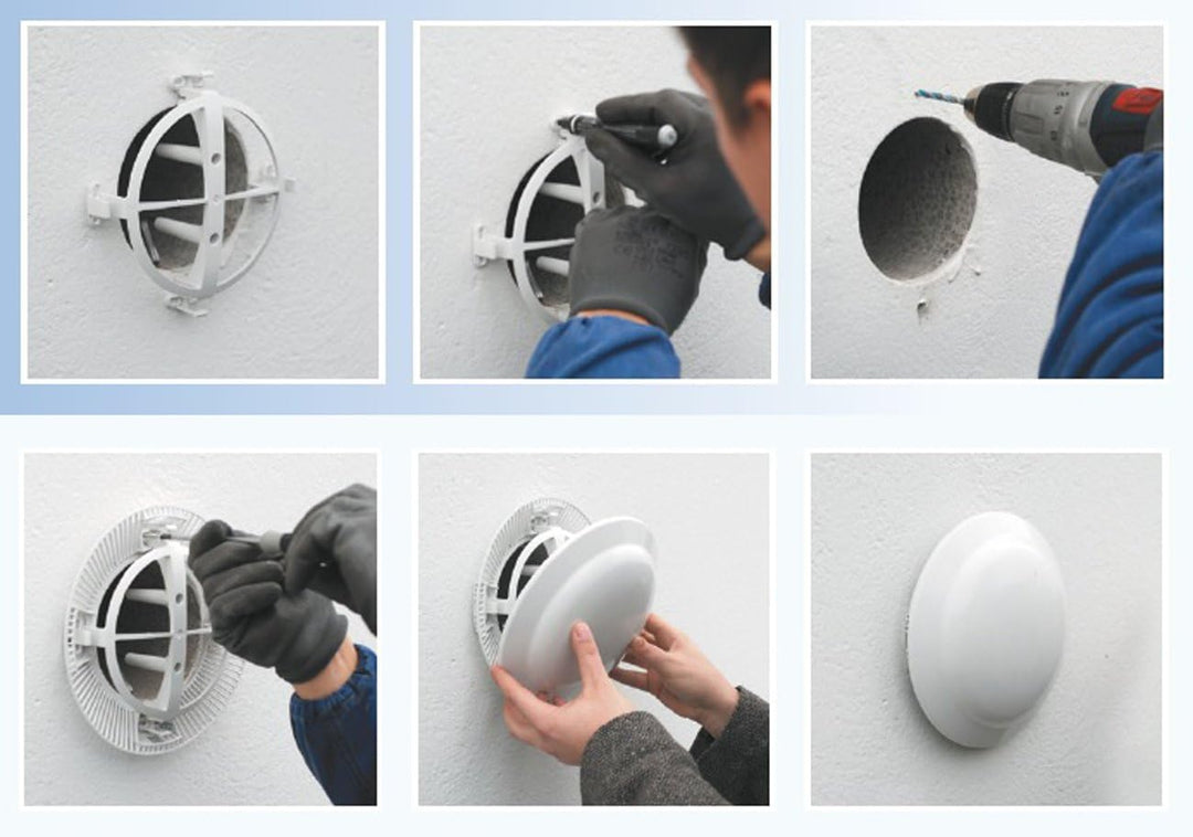 La Ventilation UFOB UFOBX Schalldämpfer für Löcher, weiss, Ø 230 mm ø 230 mm Bianco, ø 230 mm Bianco