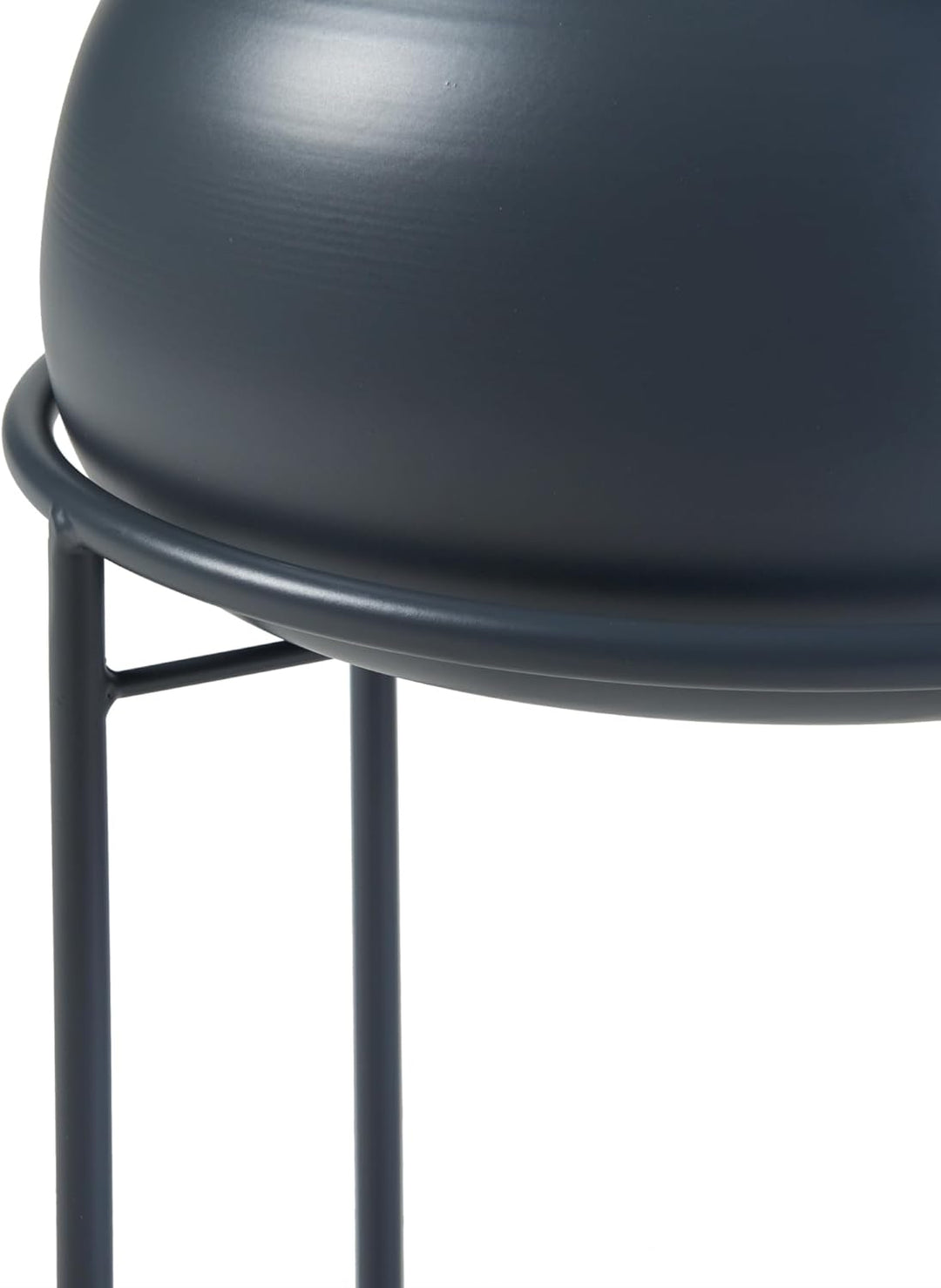 [en.casa] Blumenständer Assen Pflanzenständer mit Blumentopf Metall Schwarz Pflanzenregal 31,5 x 19,