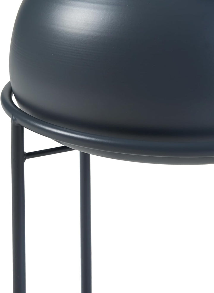 [en.casa] Blumenständer Assen Pflanzenständer mit Blumentopf Metall Schwarz Pflanzenregal 31,5 x 19,