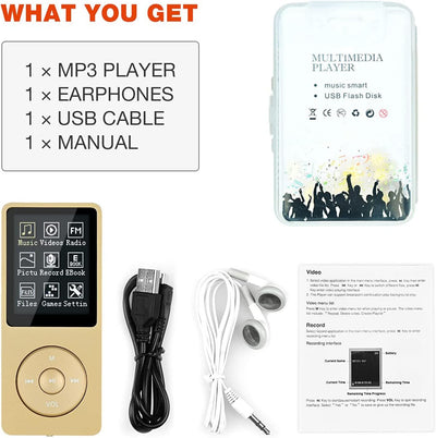 MP3-Player, MP3/MP4 digitaler Musik-Player, Lychee Upgrade, 8 GB, tragbarer HiFi-Sound, Musik-Player