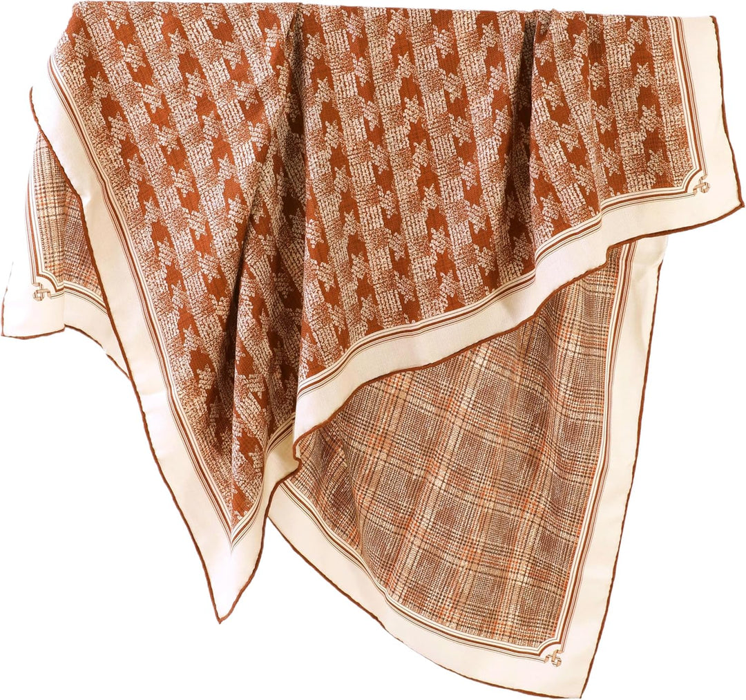 105cm Grosse quadratische Damen Stola doppelseitig doppelface Woll-seide XL Schulter-Tuch Seidentuch