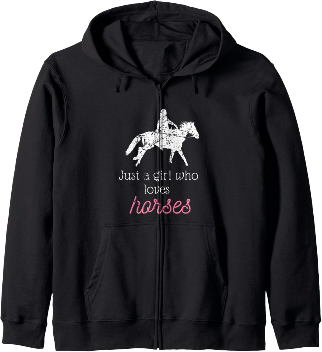 Pferd Geschenk Nur ein Mädchen, das Pferde Nutztier liebt Kapuzenjacke