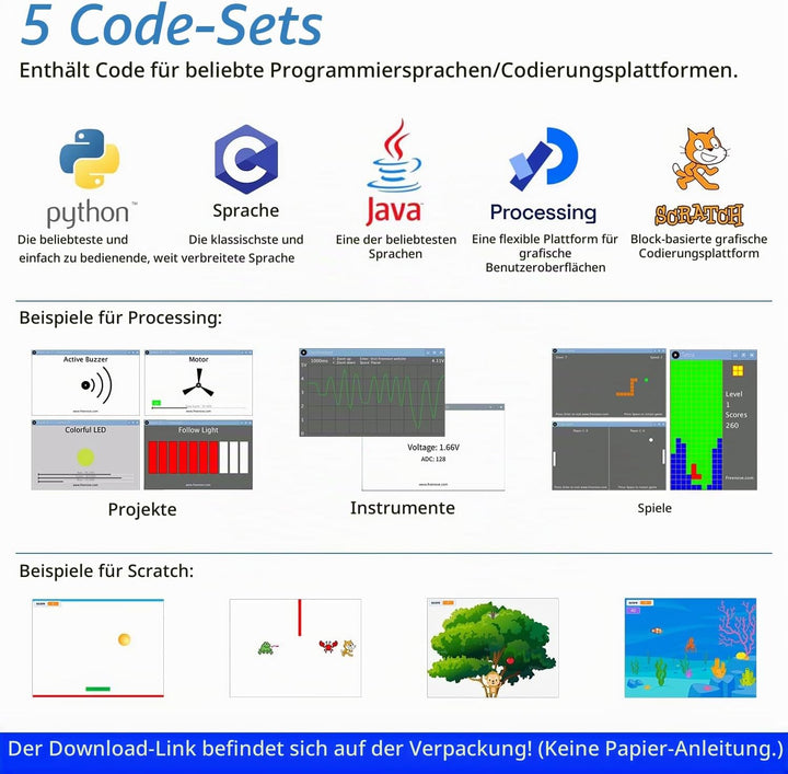 FREENOVE Ultrasonic Starter Kit for Raspberry Pi 4 B 3 B+ 400, 484-Page Detailed Tutorial, Python C