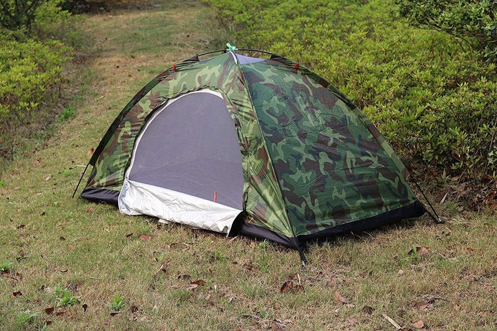 Campingzelt Leichtes Rucksackzelt Tarnmuster Outdoor-Ausrüstung für Camping, Wandern und Radtouren –