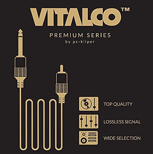 VITALCO 2x XLR Stecker auf 2x Cinch Stereo Kabel 1.5m Mikrofonkabel 3 Polig auf Chinch Adapter 2-XLR