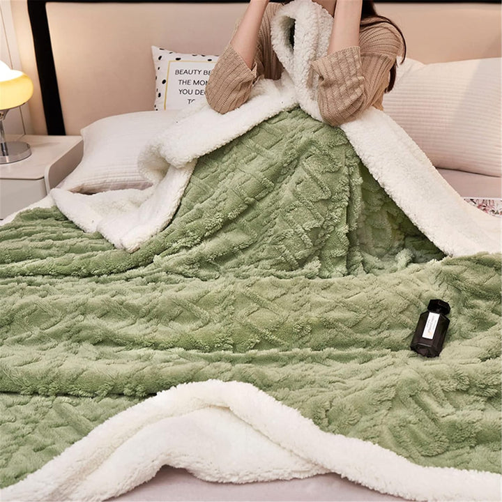 Hayisugal Flauschige Sherpa Kuscheldecke - hochwertige Schafdecke, super weiche Fleecedecke als Sofa
