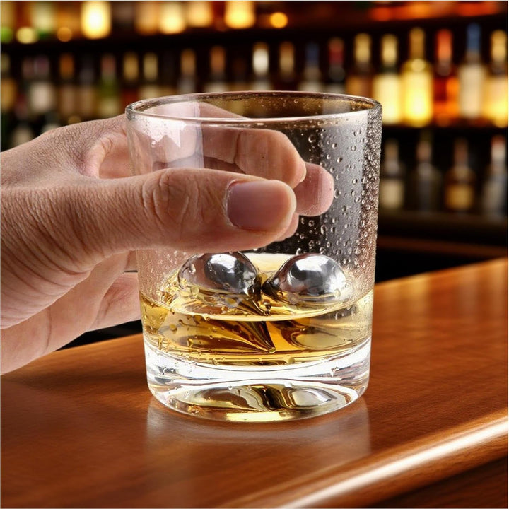 Stahl Block,6 Stück Wiederverwendbare Tropfenform | Getränkekühler Kühlsteine würfel Kugeln | für Ei