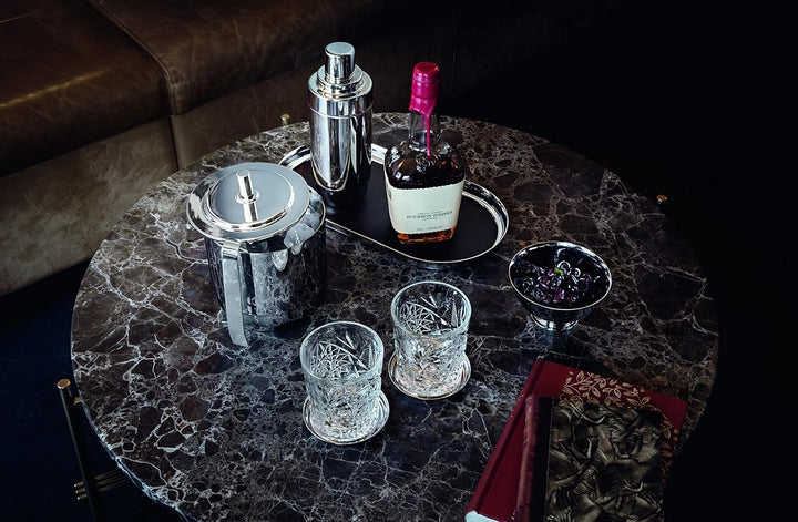 Georg Jensen Manhattan Tablett, Edelstahl, Silber, 18 x 35 x 2.8 cm Silber 18 x 35 x 2.8 cm, Silber