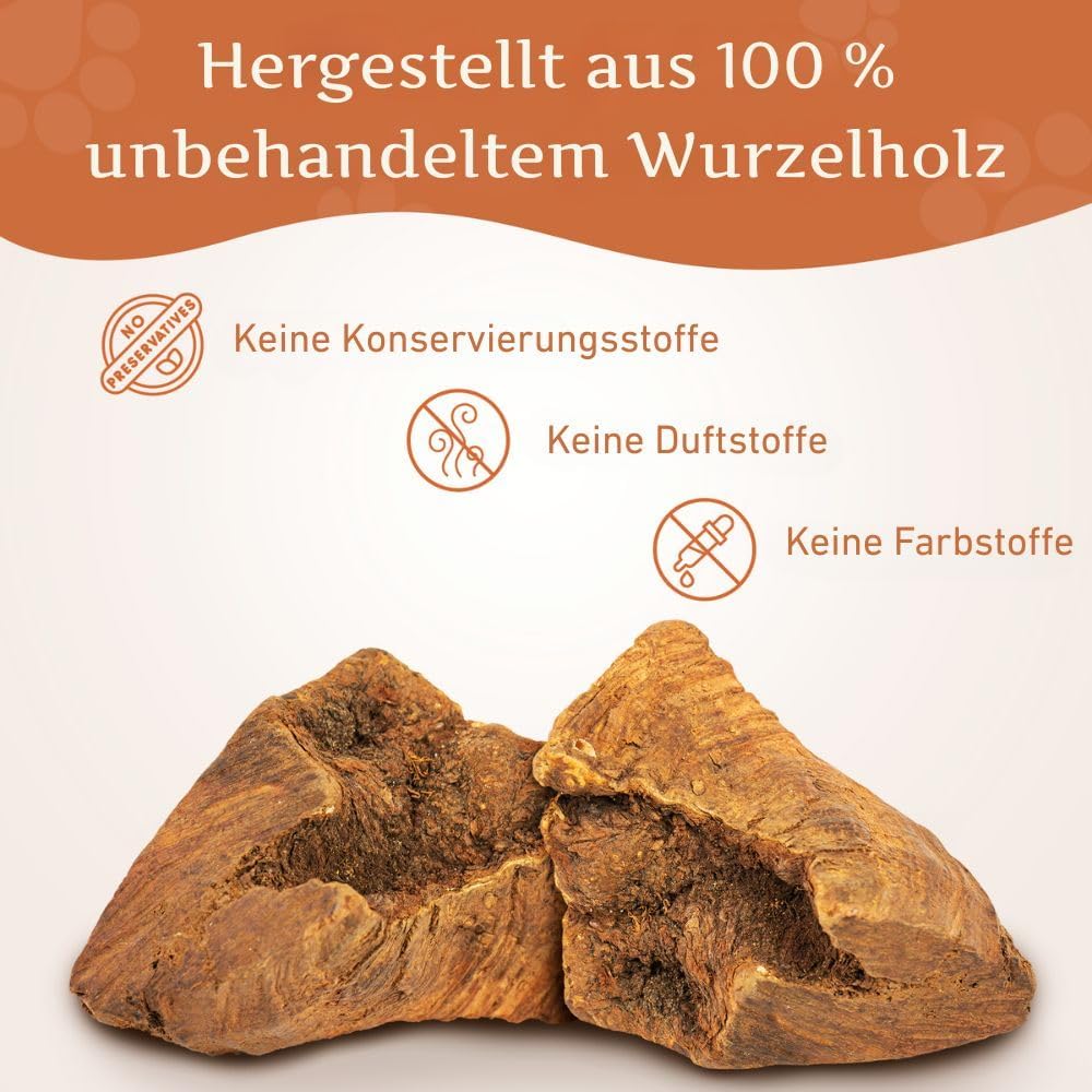 Wildfang® 3 Kauwurzel Hund (Grösse L) – Natürliches Kauholz aus Baumheide – Langlebiges & splitterfr
