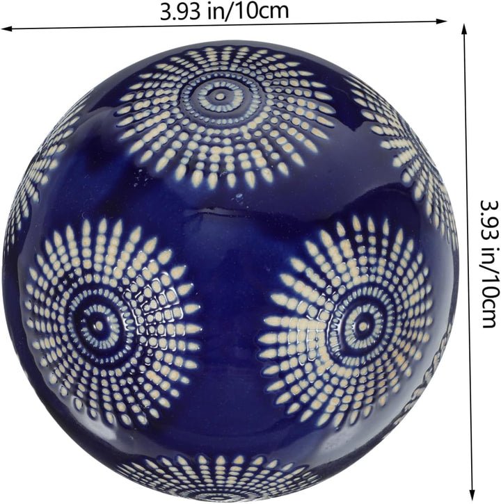 Veemoon 3Pcs Schwimmkugeln Keramik Porzellan Schwimmkugeln Teich Garten Balkon Teiche Deko Party Zub