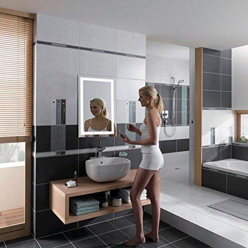 Willonin Badspiegel mit Beleuchtung, Badezimmerspiegel mit Beleuchtung,badezimmerspiegel LED Touch (