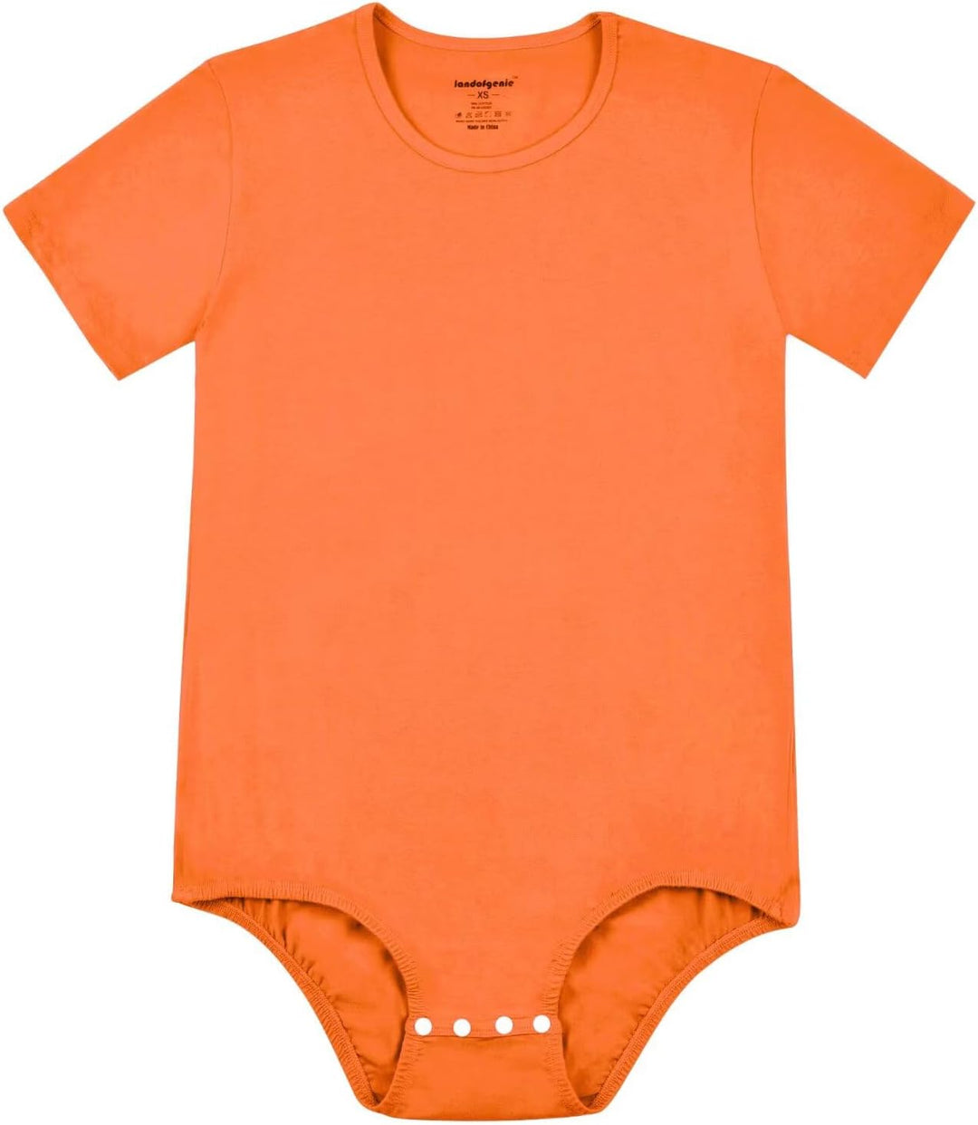 Landofgenie Männer Kurzarm Strampler Pyjama Bodysuit One Piece Strampler Orange S, Orange S
