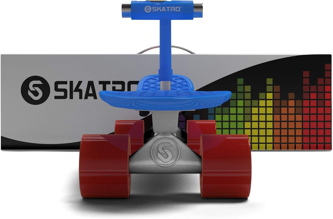 Skatro - Mini-Cruiser-Skateboard. 22 Zoll Kunststoff-Board im Retro-Stil, komplett mit Blue Ocean, B