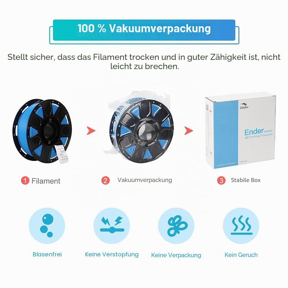 Creality Offizielles PLA Filament 1.75mm, 3D Drucker Filament, Filament-3D-Druckmaterialien, Toleran