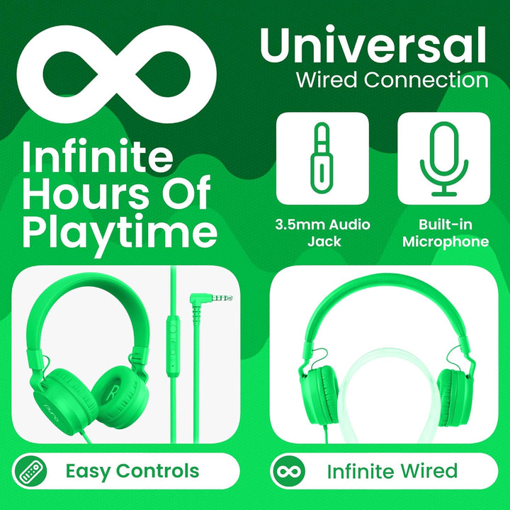 Puro Sound Labs PuroBasic Volume Limiting Wired Headphones for Kids, Boys, Girls 2+ Foldable & Adjus