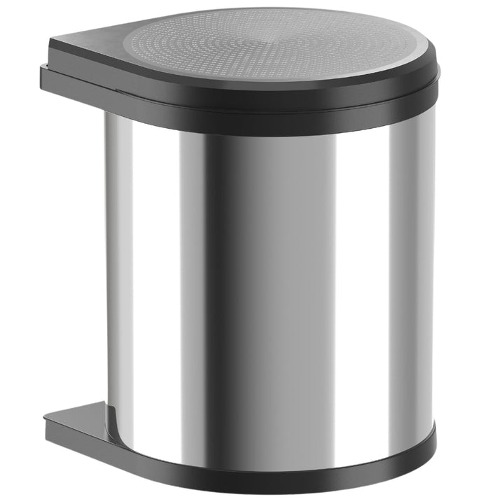 Hailo Mono Küchen-Abfalleimer, Edelstahlpoliert, Schwarz, One