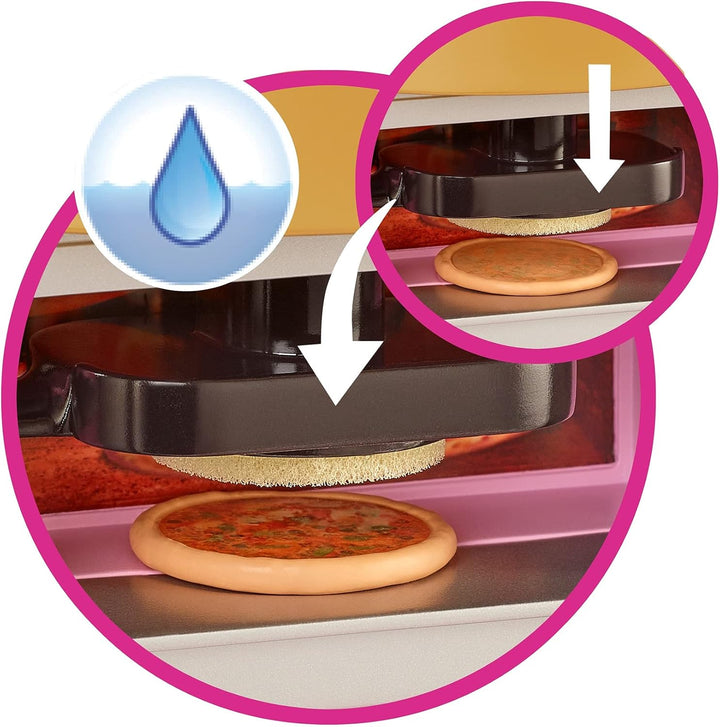 Barbie HBB91 - Cook'n Grill Restaurant Spielset, mit Köchin Puppe, Freundin und kleinem Mädchen, auf