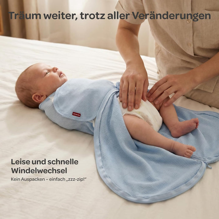 Momcozy Pucksack Baby 0-3 Monate, Atmungsaktives Netz 2er Set | 100% Baumwolle, Sommer Pucksack Neug