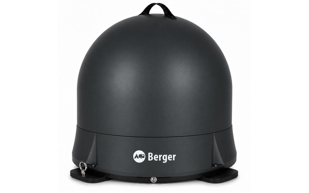 BERGER Move 4.0 Mobile Sat-Antenne | Vollautomatische Satellitenantenne für Camping graphit, graphit