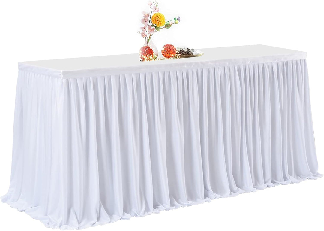 HBBMAGIC Polyester Tischrock Tischdecke Tischröcke Party Deko Für Hochzeit, Geburtstag, Candy Bar, W