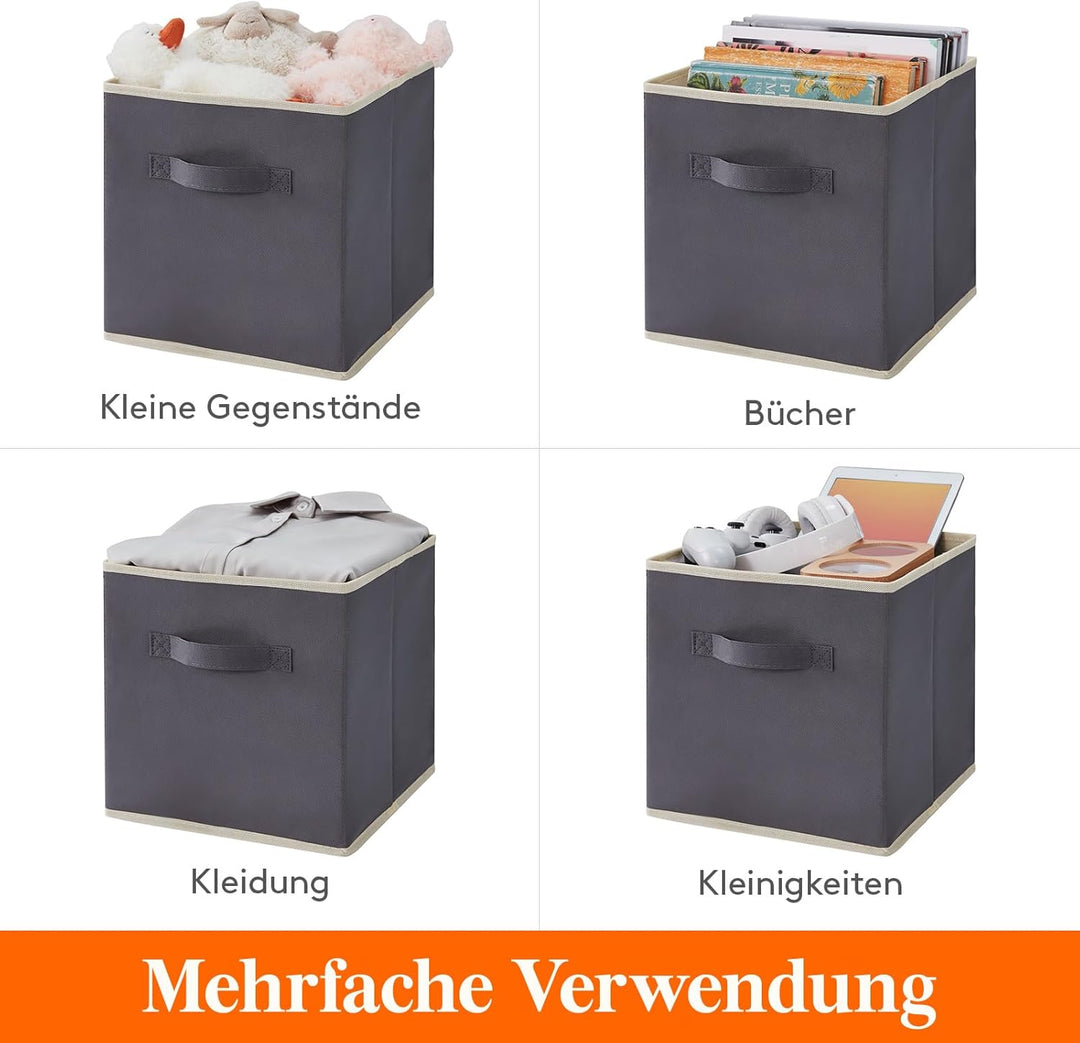 Lifewit 10 Stück Aufbewahrungsbox aus Stoff, Faltbar Aufbewahrungswürfel Boxen Aufbewahrung Ordnungs