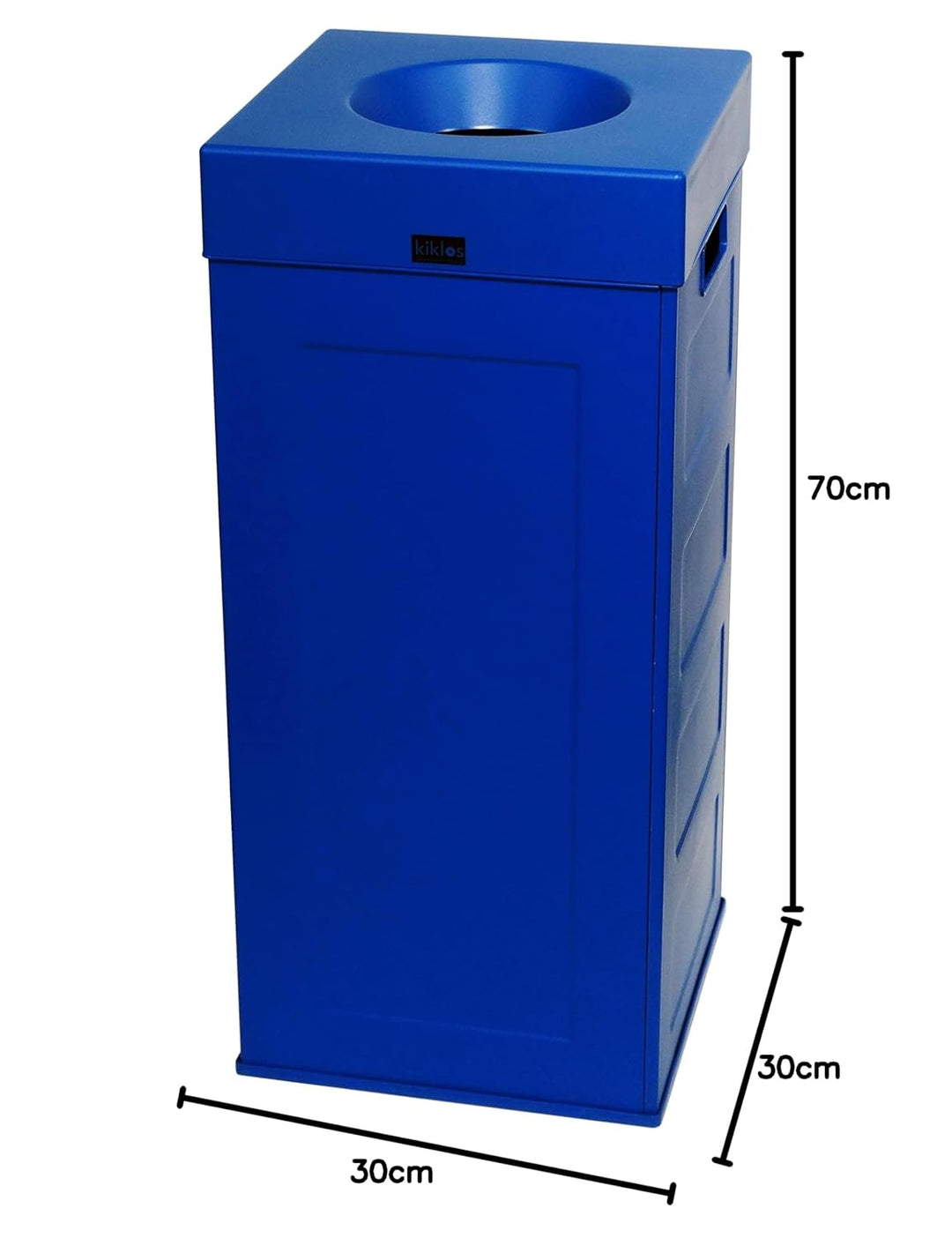 Kiklos-Bins Cubo Recycling Bin 1070 Aegean Blue, Set of 1, 70 L Recycling System with Handles, Large