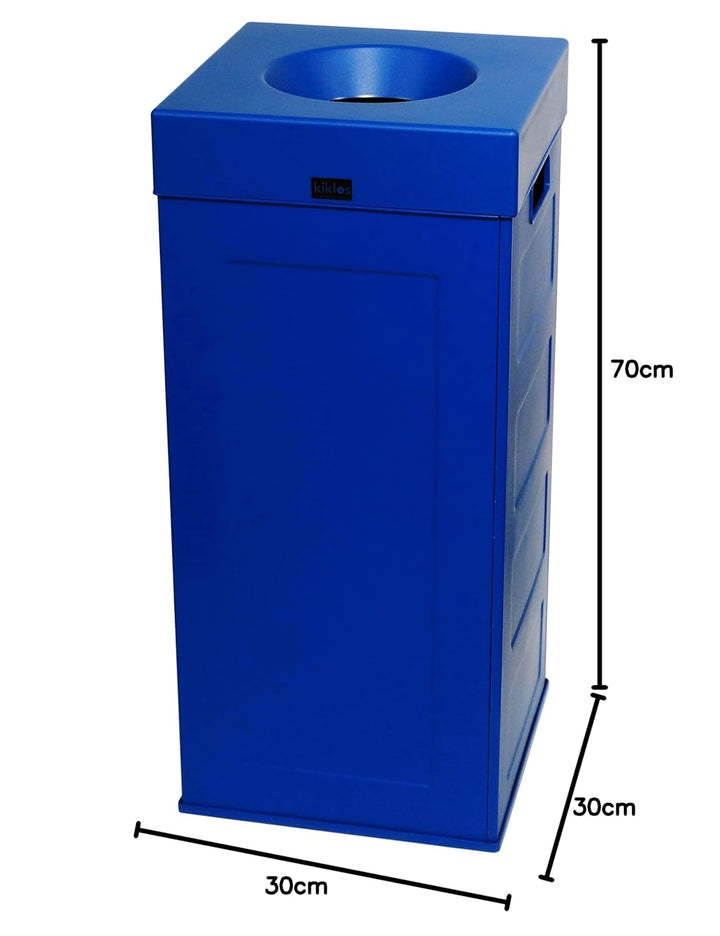 Kiklos-Bins Cubo Recycling Bin 1070 Aegean Blue, Set of 1, 70 L Recycling System with Handles, Large