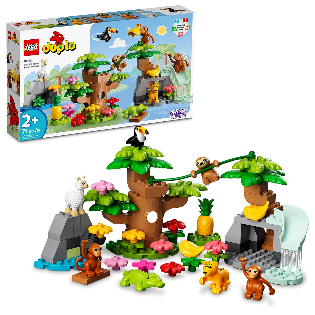 Lego DUPLO 10973 Wild Animals of South America Dschungelbauspielzeug-Set für Kleinkinder, Vorschulju