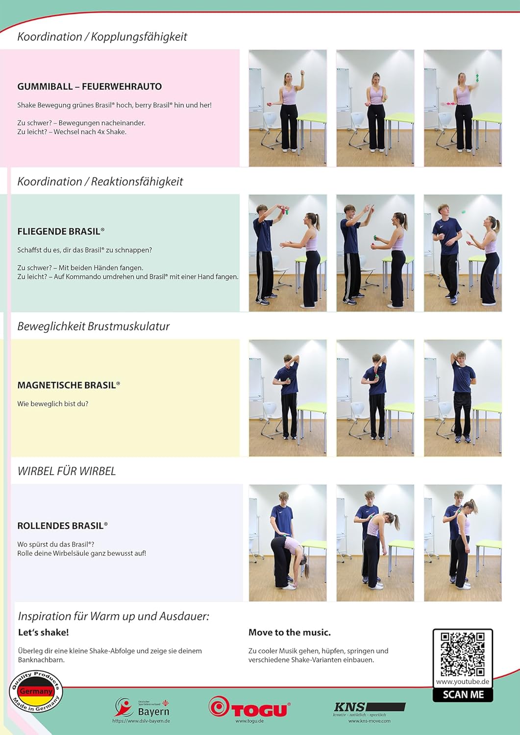 TOGU Brasil Tiefenmuskulatur und Ausdauertrainer Bewegungsprofi 2er-Set, Bewegungsprofi 2er-Set